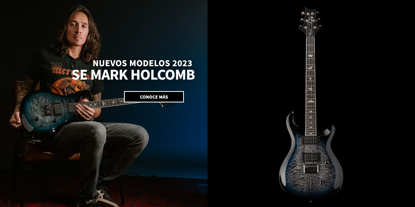 PRS SE Mark 7 cuerdas, Blue Burst, guitarra eléctrica